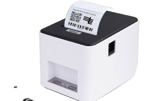 Barcode printer in operation